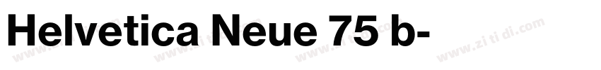 Helvetica Neue 75 b字体转换